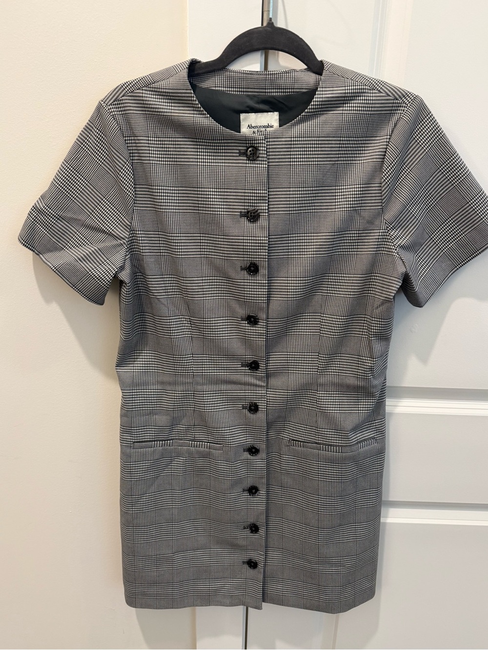 NWOT Abercrombie & Fitch Mara Short Sleeve Plaid Vest Mini Dress Size M